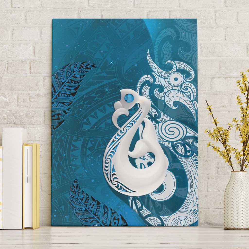 New Zealand Matariki Canvas Wall Art Maori Manaia Galaxy Silver Fern Blue Color LT22 Without Frame Blue - Polynesian Pride