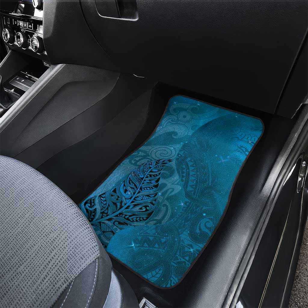 New Zealand Matariki Car Mats Maori Manaia Galaxy Silver Fern Blue Color