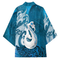 New Zealand Matariki Kimono Maori Manaia Galaxy Silver Fern Blue Color LT22 - Polynesian Pride