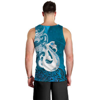 New Zealand Matariki Men Tank Top Maori Manaia Galaxy Silver Fern Blue Color LT22 - Polynesian Pride