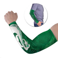 New Zealand Matariki Arm Sleeves Maori Manaia Galaxy Silver Fern Green Color LT22 Set of 2 Green - Polynesian Pride
