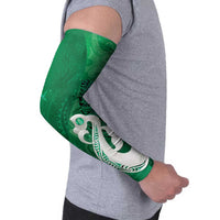 New Zealand Matariki Arm Sleeves Maori Manaia Galaxy Silver Fern Green Color LT22 - Polynesian Pride