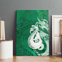 New Zealand Matariki Canvas Wall Art Maori Manaia Galaxy Silver Fern Green Color LT22 - Polynesian Pride