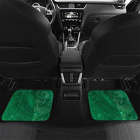 New Zealand Matariki Car Mats Maori Manaia Galaxy Silver Fern Green Color LT22 Set 2pcs - Back Green - Polynesian Pride