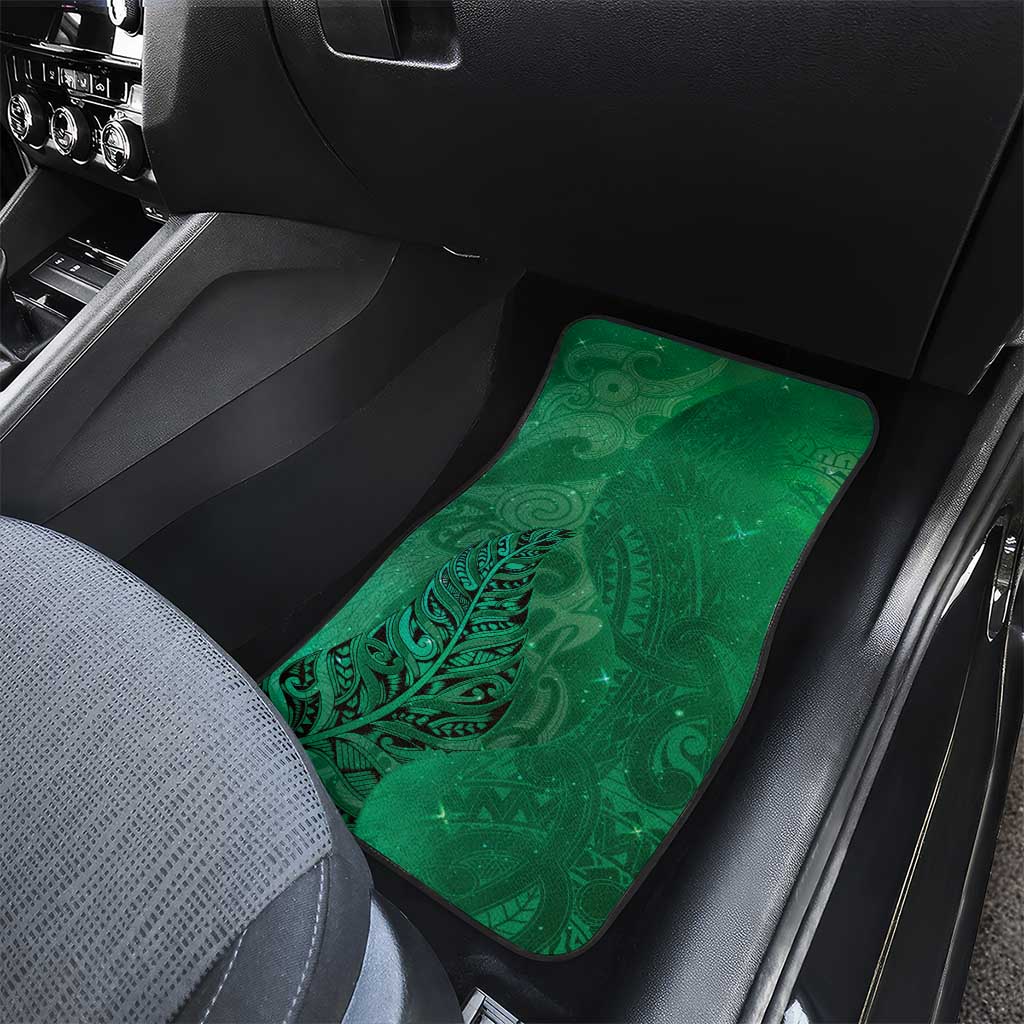 New Zealand Matariki Car Mats Maori Manaia Galaxy Silver Fern Green Color LT22 - Polynesian Pride