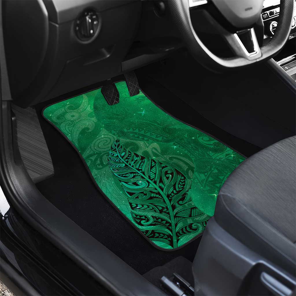 New Zealand Matariki Car Mats Maori Manaia Galaxy Silver Fern Green Color LT22 - Polynesian Pride