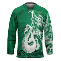 New Zealand Matariki Hockey Jersey Maori Manaia Galaxy Silver Fern Green Color