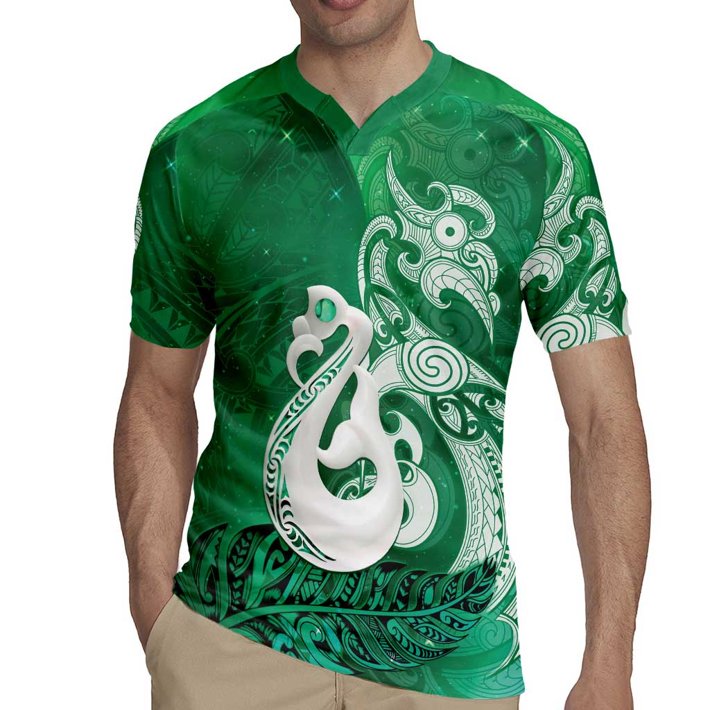 New Zealand Matariki Rugby Jersey Maori Manaia Galaxy Silver Fern Green Color LT22 - Polynesian Pride