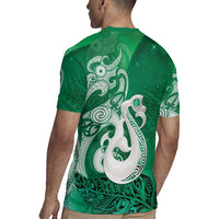 New Zealand Matariki Rugby Jersey Maori Manaia Galaxy Silver Fern Green Color LT22 - Polynesian Pride