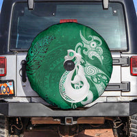 New Zealand Matariki Spare Tire Cover Maori Manaia Galaxy Silver Fern Green Color