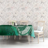 New Zealand Matariki Tablecloth Maori Manaia Galaxy Silver Fern Green Color LT22 - Polynesian Pride