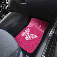 New Zealand Breast Cancer Awareness Car Mats Pink Ribbon Butterfly Maori Pattern LT22 - Polynesian Pride