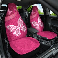 New Zealand Breast Cancer Awareness Car Seat Cover Pink Ribbon Butterfly Maori Pattern LT22 One Size Pink - Polynesian Pride