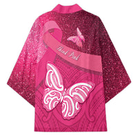 New Zealand Breast Cancer Awareness Kimono Pink Ribbon Butterfly Maori Pattern