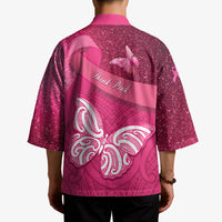 New Zealand Breast Cancer Awareness Kimono Pink Ribbon Butterfly Maori Pattern