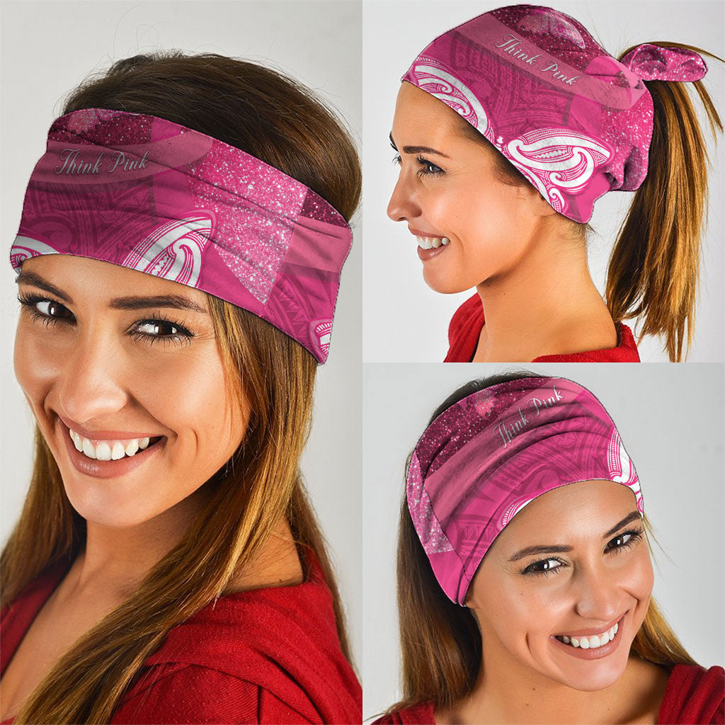 New Zealand Breast Cancer Awareness Neck Gaiter Pink Ribbon Butterfly Maori Pattern LT22 - Polynesian Pride
