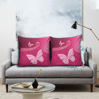 New Zealand Breast Cancer Awareness Pillow Cover Pink Ribbon Butterfly Maori Pattern LT22 - Polynesian Pride