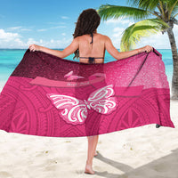 New Zealand Breast Cancer Awareness Sarong Pink Ribbon Butterfly Maori Pattern LT22 - Polynesian Pride