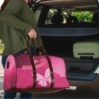 New Zealand Breast Cancer Awareness Travel Bag Pink Ribbon Butterfly Maori Pattern LT22 - Polynesian Pride