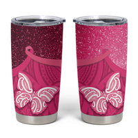 New Zealand Breast Cancer Awareness Tumbler Cup Pink Ribbon Butterfly Maori Pattern LT22 Pink - Polynesian Pride