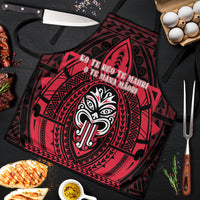 New Zealand Maori Language Week Apron Te Wiki O Te Reo Maori Hei Tiki LT22 Red - Polynesian Pride