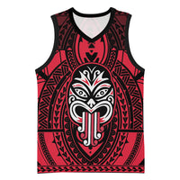 New Zealand Maori Language Week Basketball Jersey Te Wiki O Te Reo Maori Hei Tiki LT22 Unisex Red - Polynesian Pride