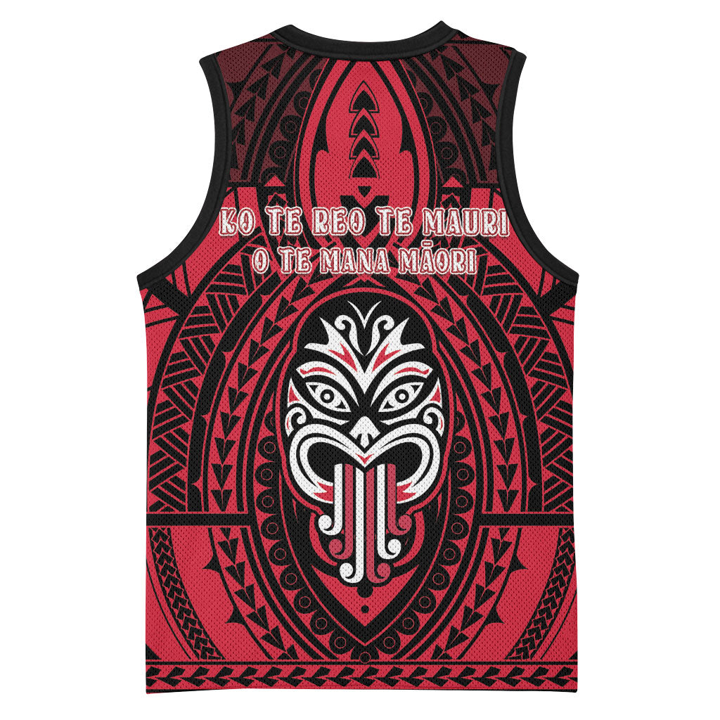 New Zealand Maori Language Week Basketball Jersey Te Wiki O Te Reo Maori Hei Tiki LT22 - Polynesian Pride