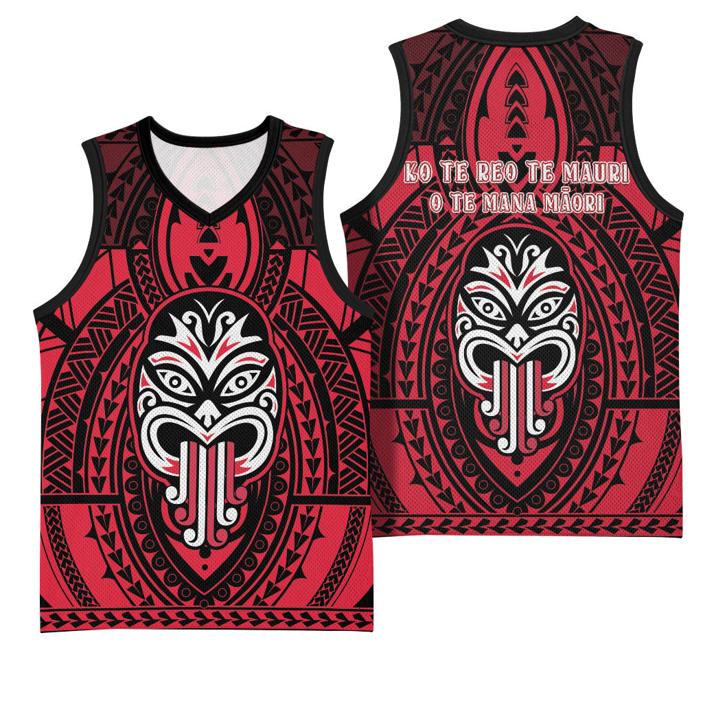 New Zealand Maori Language Week Basketball Jersey Te Wiki O Te Reo Maori Hei Tiki LT22 - Polynesian Pride