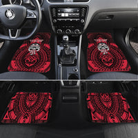 New Zealand Maori Language Week Car Mats Te Wiki O Te Reo Maori Hei Tiki LT22 Set 4pcs Red - Polynesian Pride