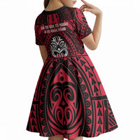 New Zealand Maori Language Week Kid Short Sleeve Dress Te Wiki O Te Reo Maori Hei Tiki LT22 - Polynesian Pride