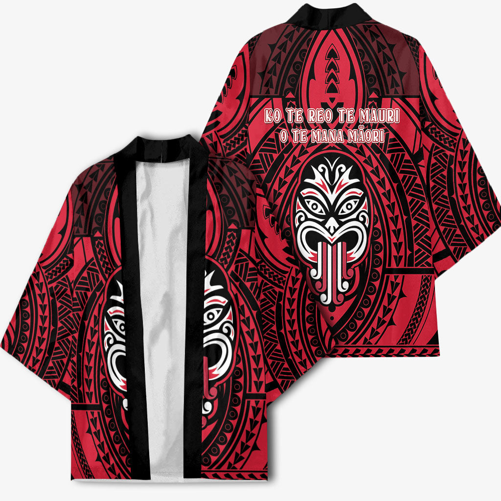 New Zealand Maori Language Week Kimono Te Wiki O Te Reo Maori Hei Tiki LT22 - Polynesian Pride