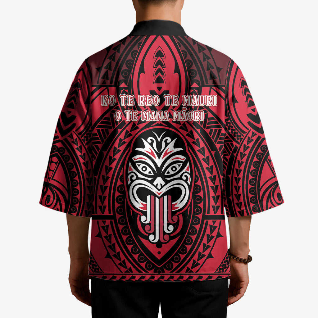 New Zealand Maori Language Week Kimono Te Wiki O Te Reo Maori Hei Tiki LT22 - Polynesian Pride