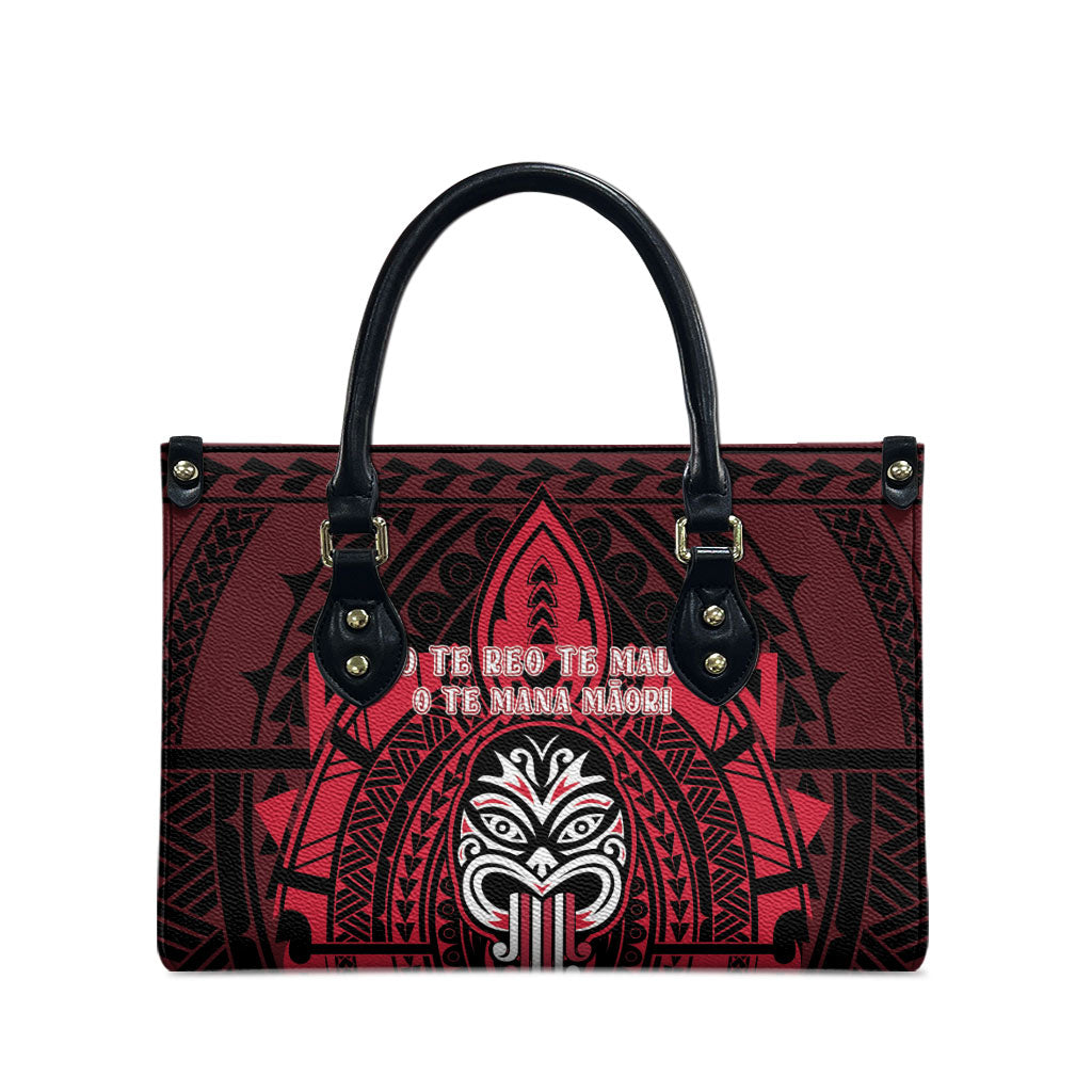 New Zealand Maori Language Week Leather Bag Te Wiki O Te Reo Maori Hei Tiki LT22 - Polynesian Pride
