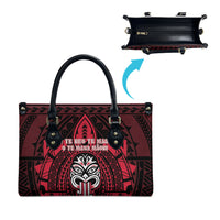 New Zealand Maori Language Week Leather Bag Te Wiki O Te Reo Maori Hei Tiki LT22 - Polynesian Pride