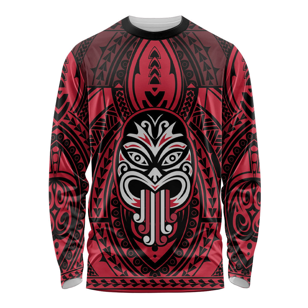 New Zealand Maori Language Week Long Sleeve Shirt Te Wiki O Te Reo Maori Hei Tiki LT22 Unisex Red - Polynesian Pride