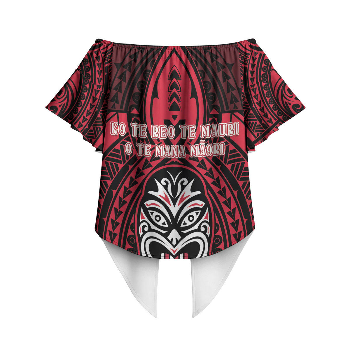 New Zealand Maori Language Week Off Shoulder Wrap Waist Top Te Wiki O Te Reo Maori Hei Tiki LT22 - Polynesian Pride