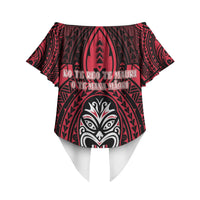 New Zealand Maori Language Week Off Shoulder Wrap Waist Top Te Wiki O Te Reo Maori Hei Tiki LT22 - Polynesian Pride