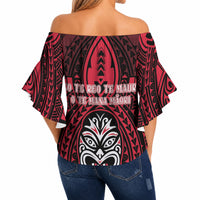 New Zealand Maori Language Week Off Shoulder Wrap Waist Top Te Wiki O Te Reo Maori Hei Tiki LT22 - Polynesian Pride