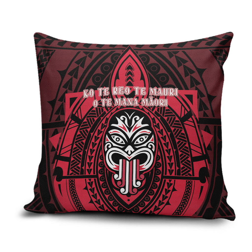 New Zealand Maori Language Week Pillow Cover Te Wiki O Te Reo Maori Hei Tiki LT22 Red - Polynesian Pride