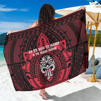 New Zealand Maori Language Week Sarong Te Wiki O Te Reo Maori Hei Tiki LT22 One Size 44 x 66 inches Red - Polynesian Pride