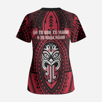 New Zealand Maori Language Week Scrub Top Te Wiki O Te Reo Maori Hei Tiki LT22 - Polynesian Pride