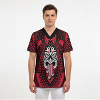New Zealand Maori Language Week Scrub Top Te Wiki O Te Reo Maori Hei Tiki LT22 - Polynesian Pride