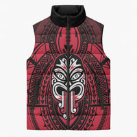 New Zealand Maori Language Week Sleeveless Puffer Jacket Te Wiki O Te Reo Maori Hei Tiki LT22 Unisex Red - Polynesian Pride