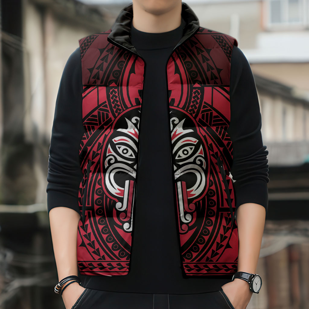 New Zealand Maori Language Week Sleeveless Puffer Jacket Te Wiki O Te Reo Maori Hei Tiki LT22 - Polynesian Pride