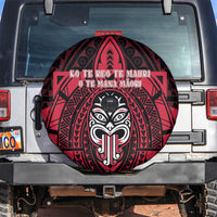 New Zealand Maori Language Week Spare Tire Cover Te Wiki O Te Reo Maori Hei Tiki LT22 Red - Polynesian Pride