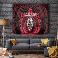 New Zealand Maori Language Week Tapestry Te Wiki O Te Reo Maori Hei Tiki LT22 Red - Polynesian Pride