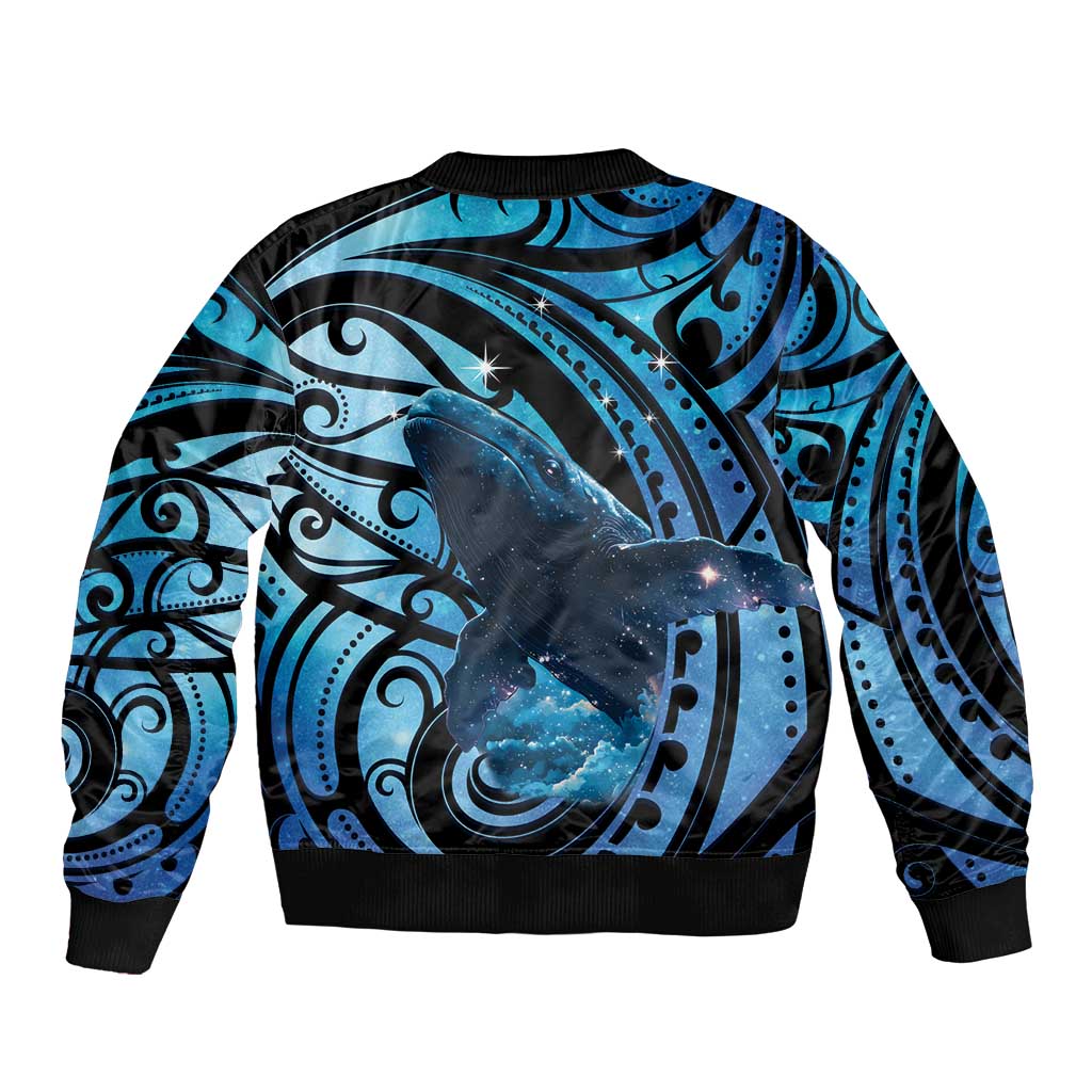 New Zealand Matariki Bomber Jacket Maori Humpback Whale Galaxy