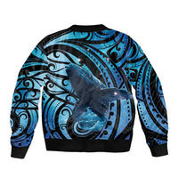 New Zealand Matariki Bomber Jacket Maori Humpback Whale Galaxy