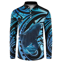New Zealand Matariki Button Sweatshirt Maori Humpback Whale Galaxy