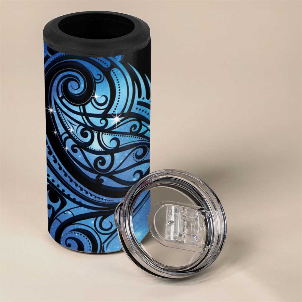 New Zealand Matariki 4 in 1 Can Cooler Tumbler Maori Humpback Whale Galaxy LT22 - Polynesian Pride